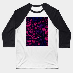 Halloween Pattern Art Design Baseball T-Shirt